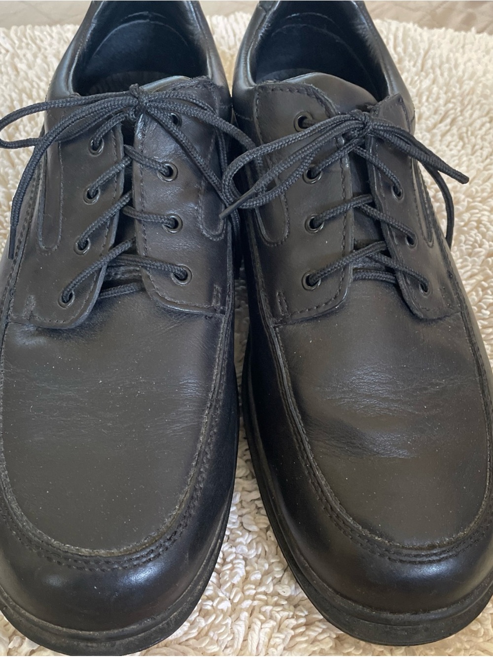 Red Wings Black Leather Lace Up Shoes 10